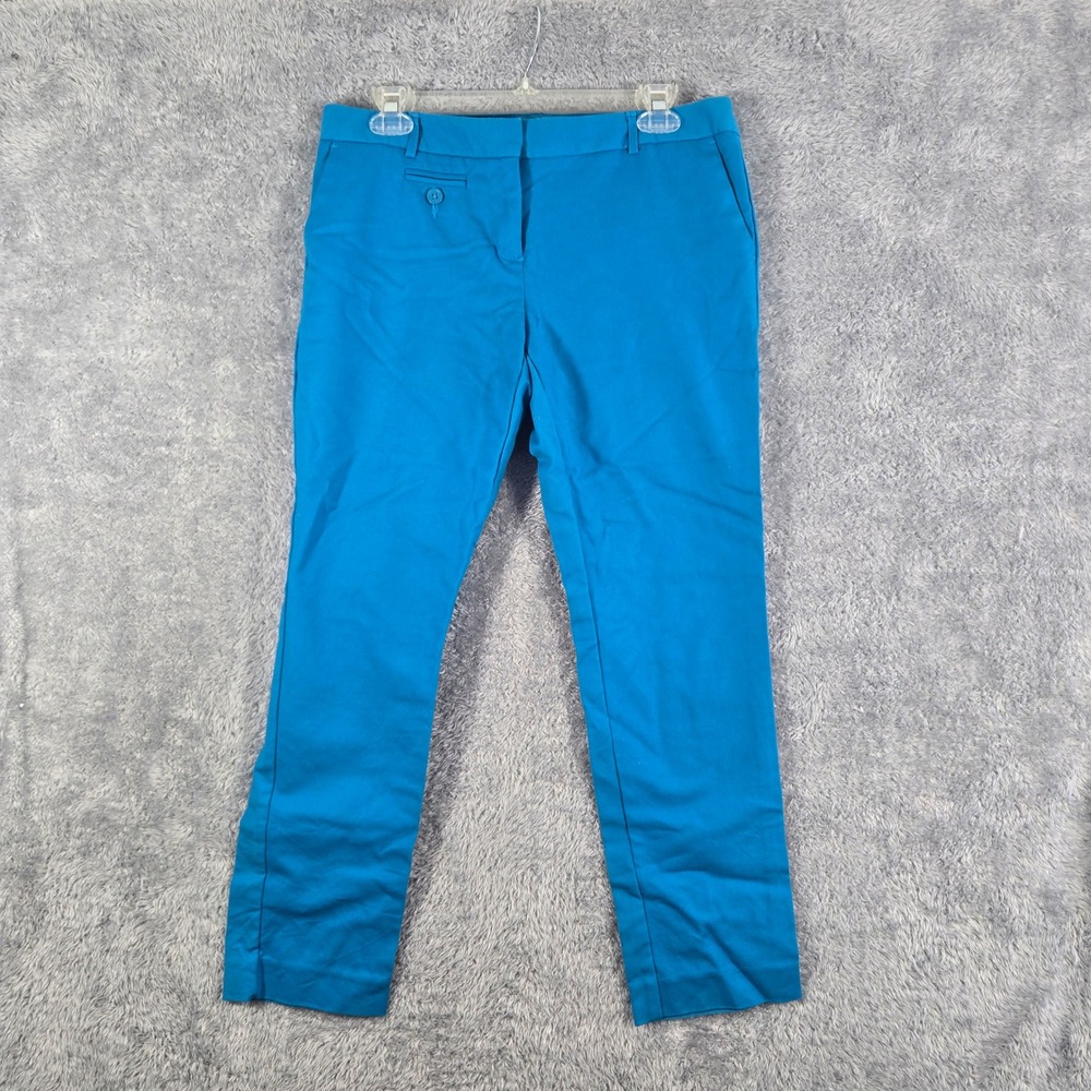 Van Heusen Studio Womens Turquoise Blue Stretch Dress Pants Size 6 Flat Front